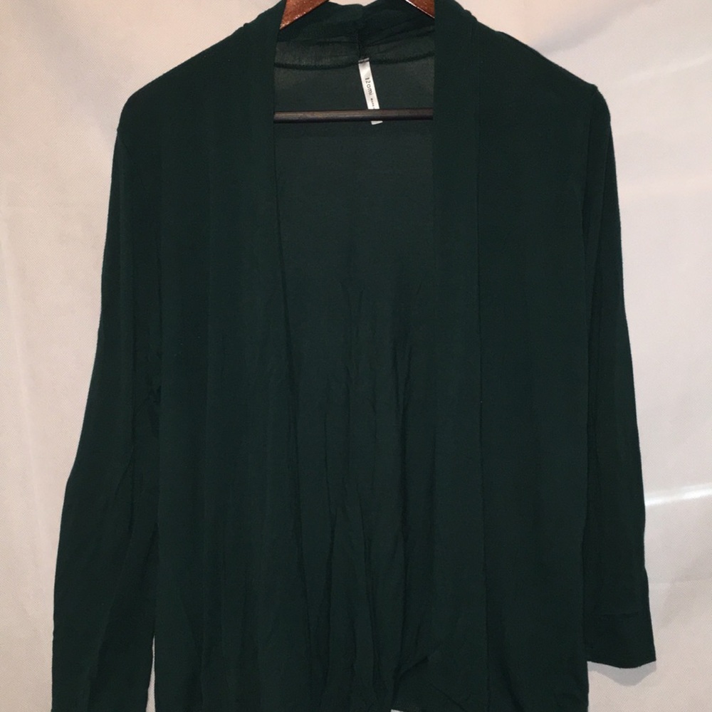 12ami Open Front Knot Cardigan | Forest Green | Size M